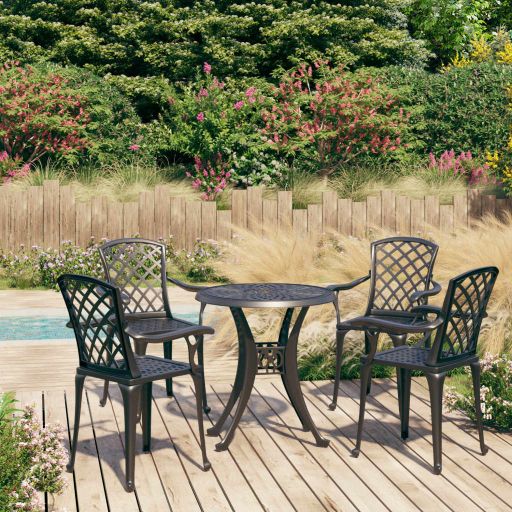vidaXL 3-tlg. Bistro-Set Aluminiumguss Bronzen