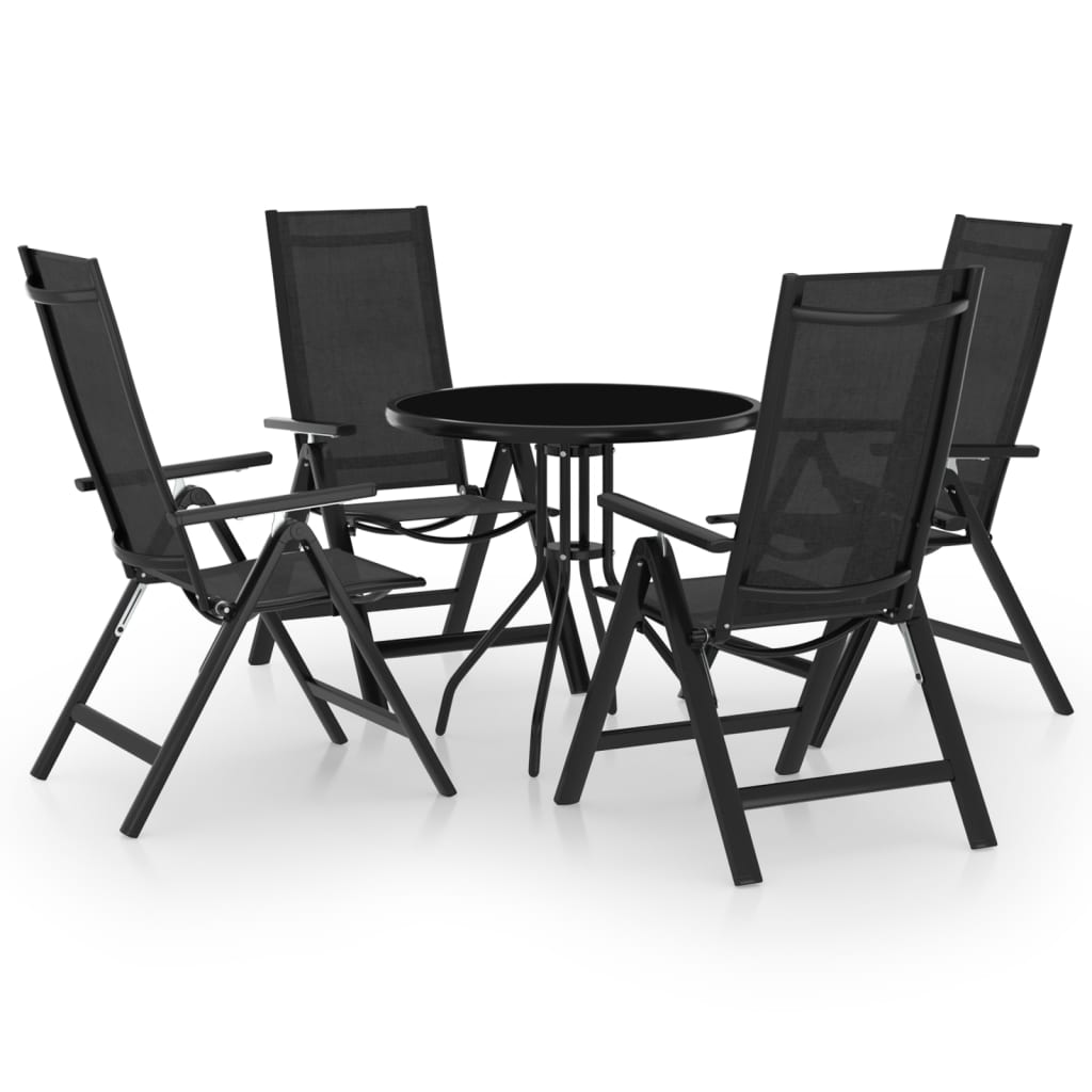 vidaXL 3-tlg. Bistro-Set Schwarz und Anthrazit