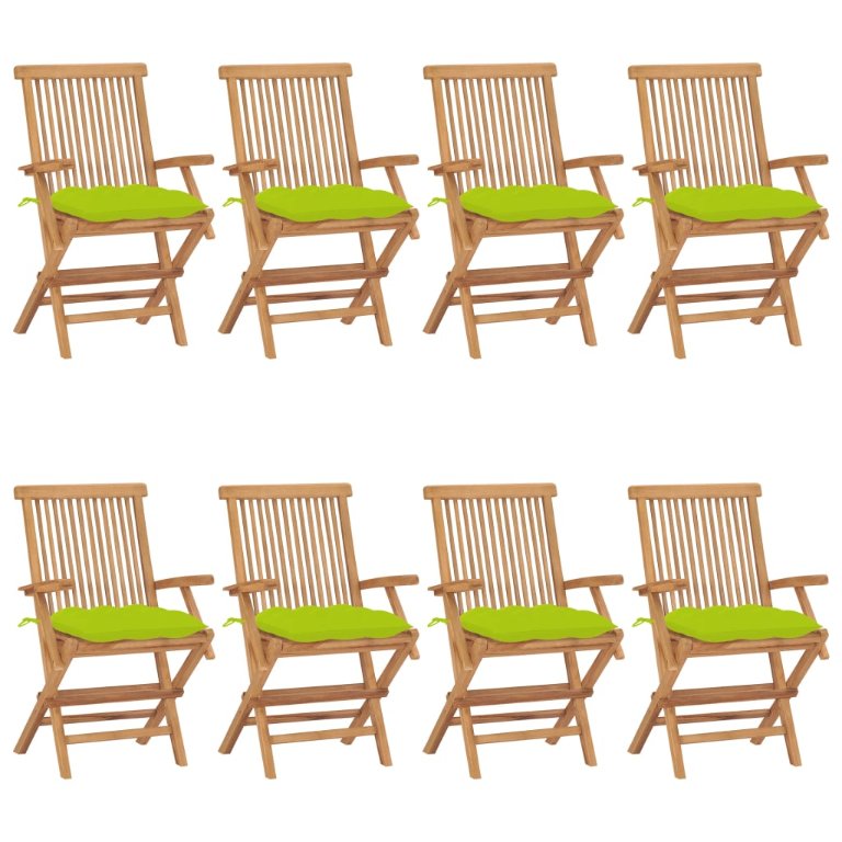 vidaXL Gartenstühle mit Anthrazit Kissen 2 Stk. Massivholz Teak