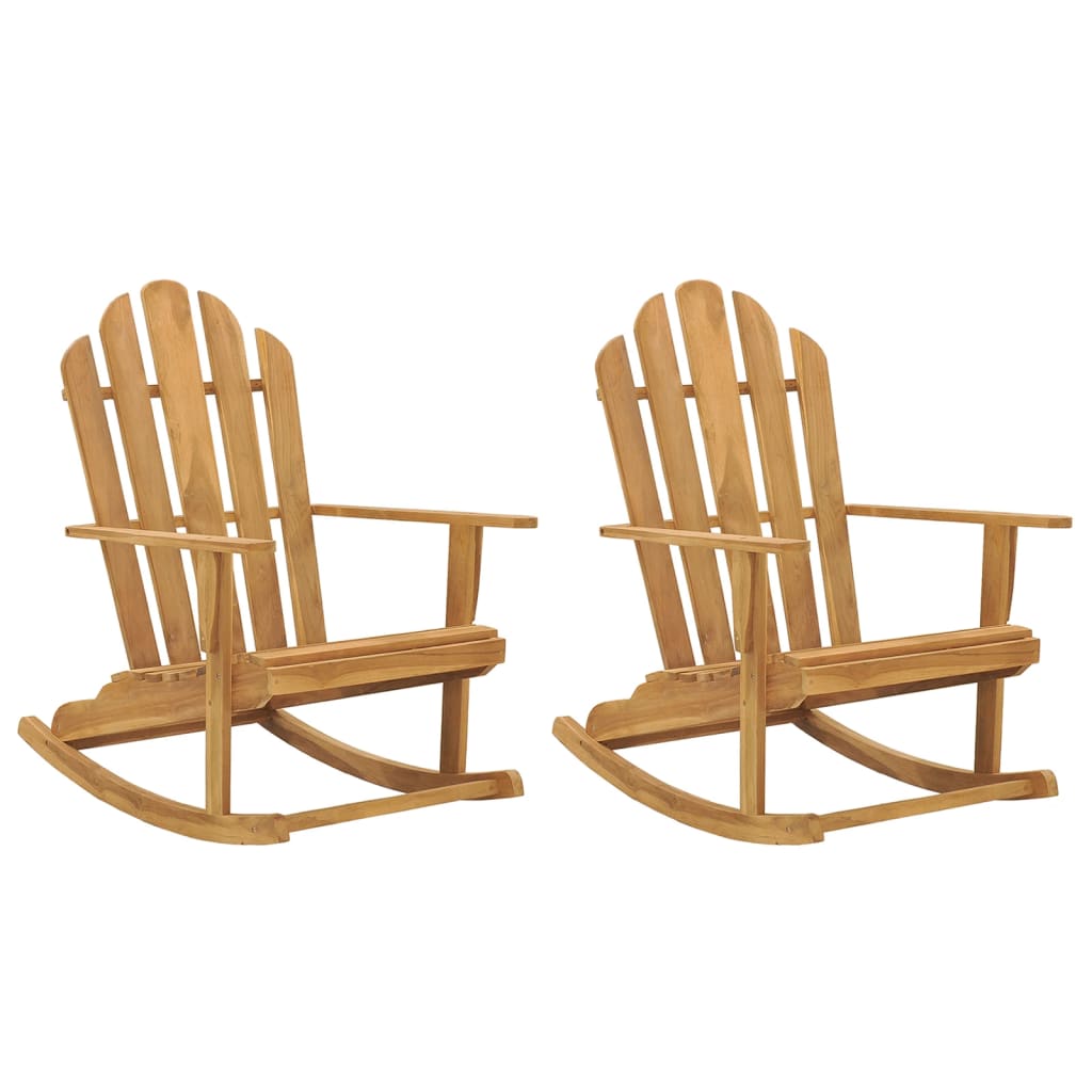 vidaXL Adirondack-Schaukelstühle 2 Stk. Massivholz Teak