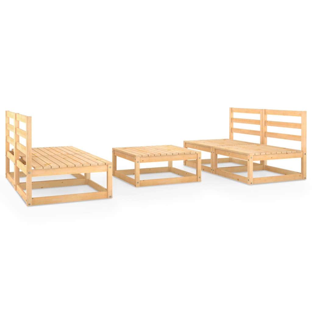vidaXL 5-tlg. Garten-Lounge-Set Massivholz Kiefer