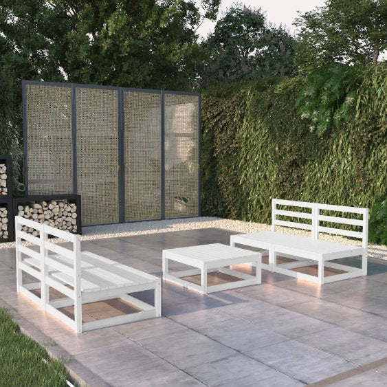 vidaXL 5-tlg. Garten-Lounge-Set Massivholz Kiefer