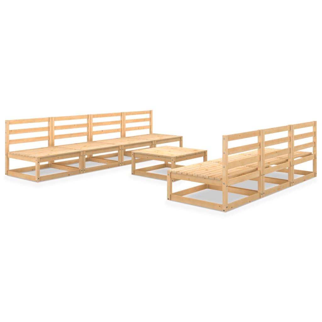 vidaXL 8-tlg. Garten-Lounge-Set Massivholz Kiefer