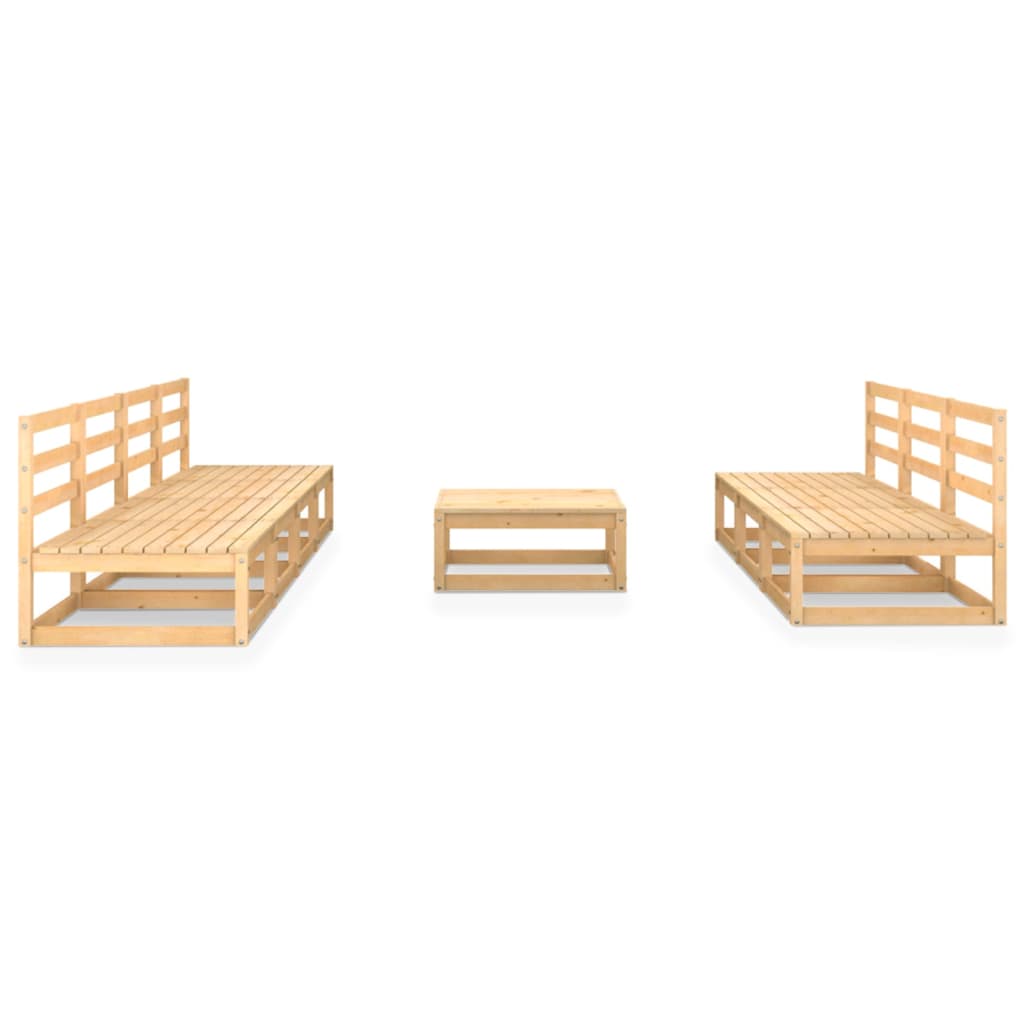 vidaXL 8-tlg. Garten-Lounge-Set Massivholz Kiefer