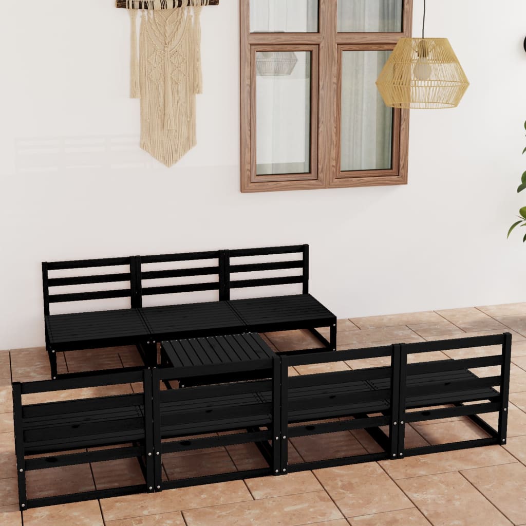 vidaXL 8-tlg. Garten-Lounge-Set Massivholz Kiefer