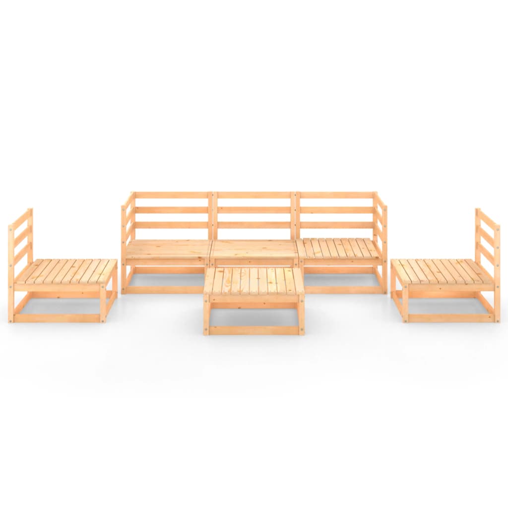vidaXL 6-tlg. Garten-Lounge-Set Massivholz Kiefer