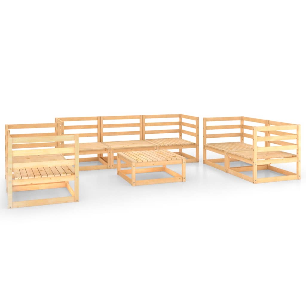 vidaXL 8-tlg. Garten-Lounge-Set Massivholz Kiefer