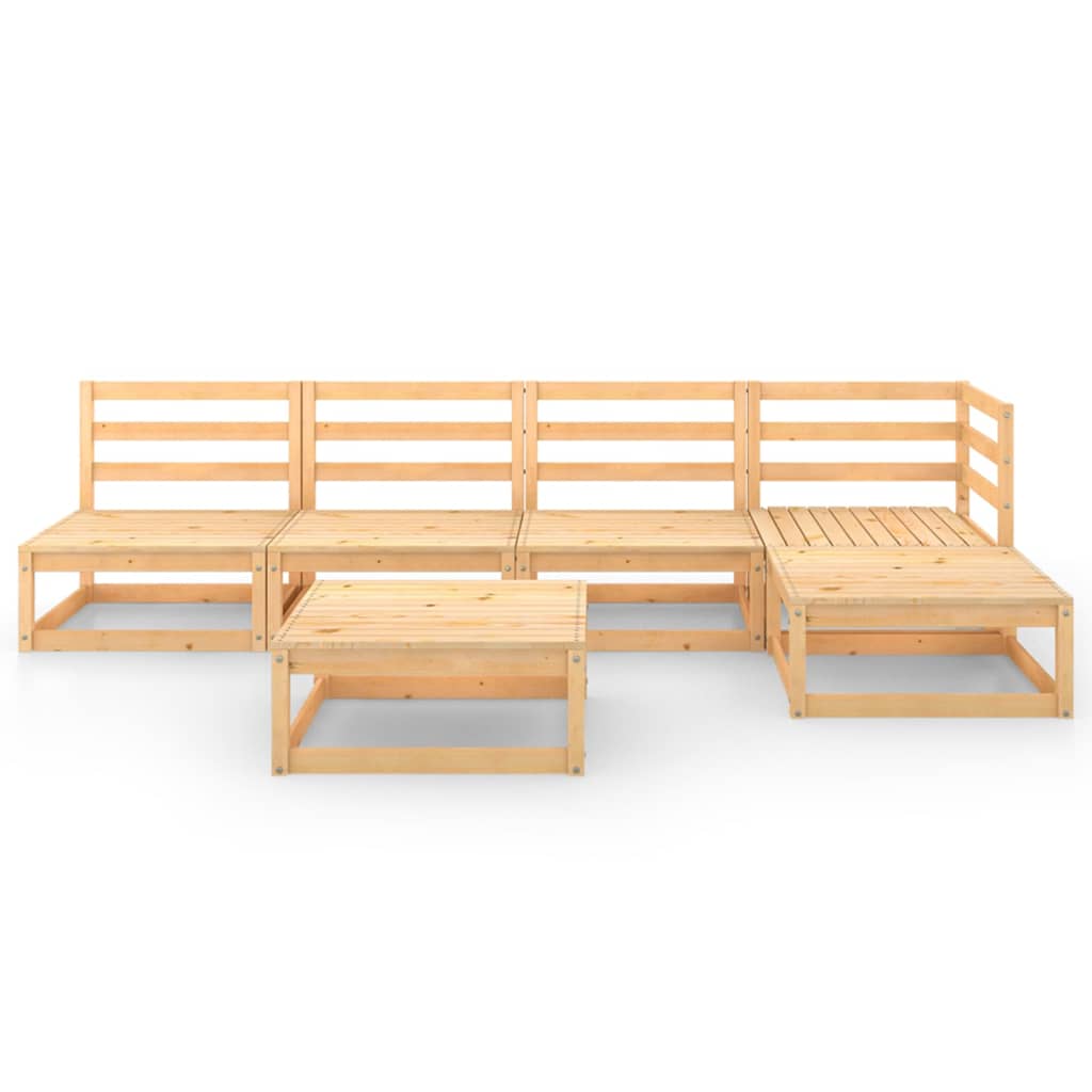 vidaXL 6-tlg. Garten-Lounge-Set Massivholz Kiefer