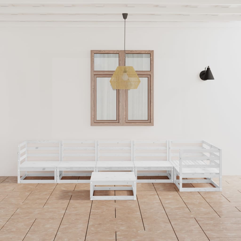 vidaXL 7-tlg. Garten-Lounge-Set Massivholz Kiefer