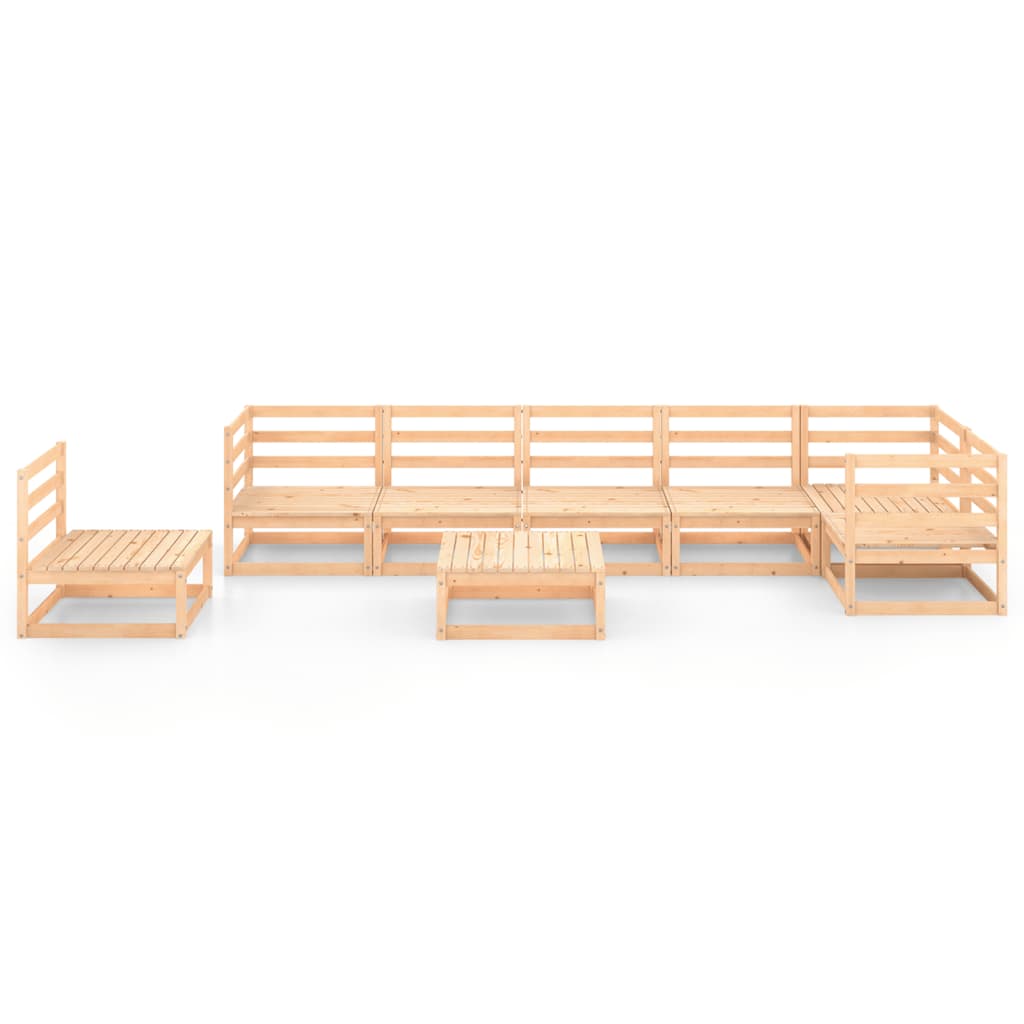 vidaXL 8-tlg. Garten-Lounge-Set Massivholz Kiefer