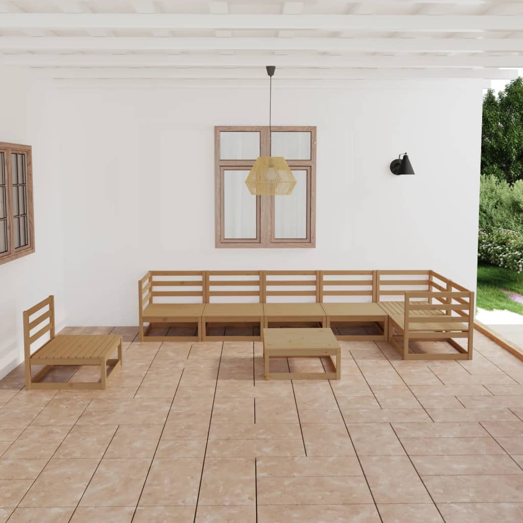 vidaXL 8-tlg. Garten-Lounge-Set Massivholz Kiefer