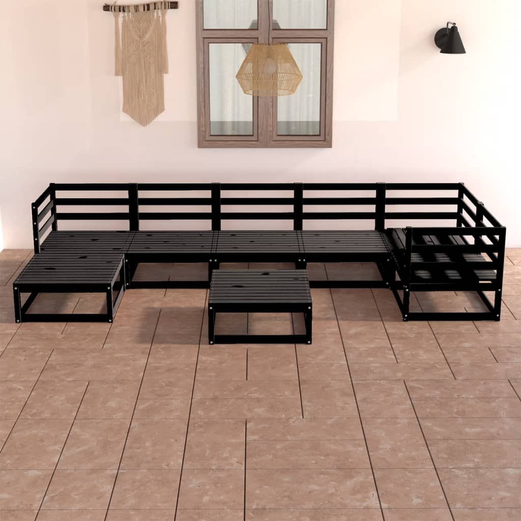 vidaXL 8-tlg. Garten-Lounge-Set Massivholz Kiefer