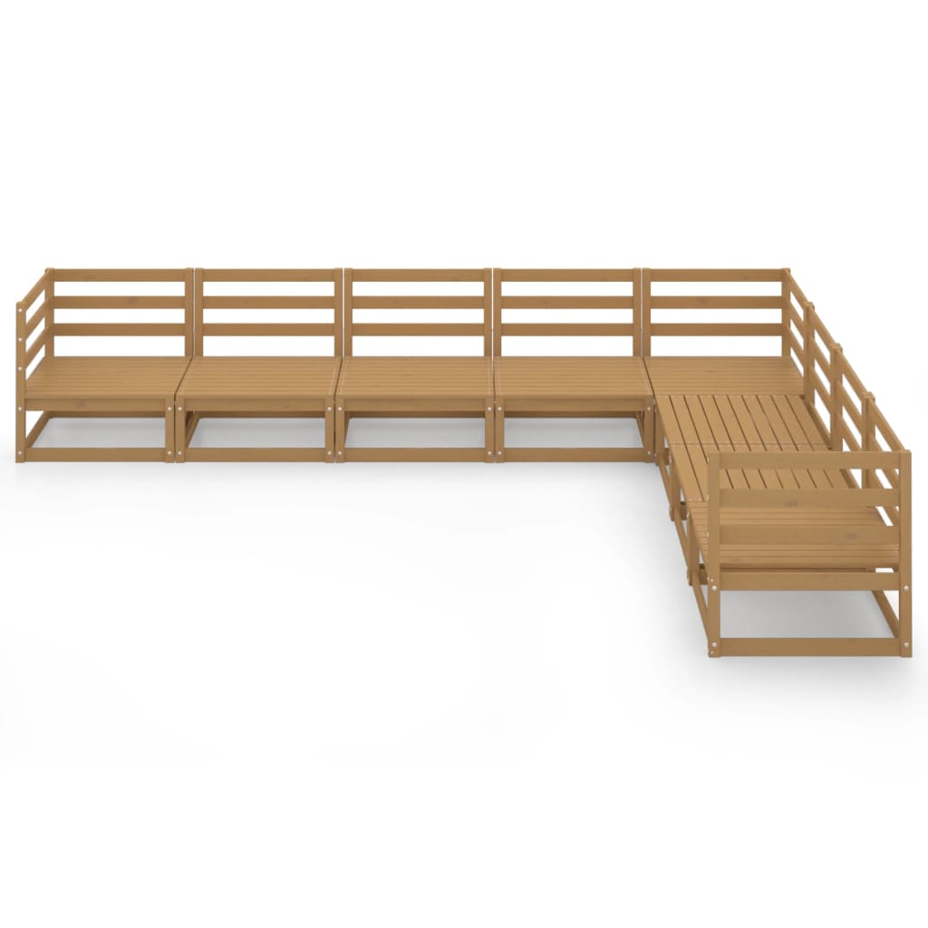 vidaXL 8-tlg. Garten-Lounge-Set Honigbraun Massivholz Kiefer