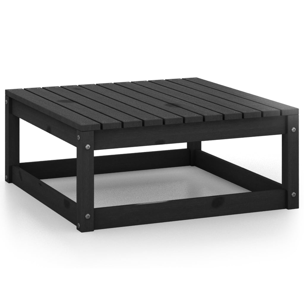 vidaXL 14-tlg. Garten-Lounge-Set Schwarz Massivholz Kiefer