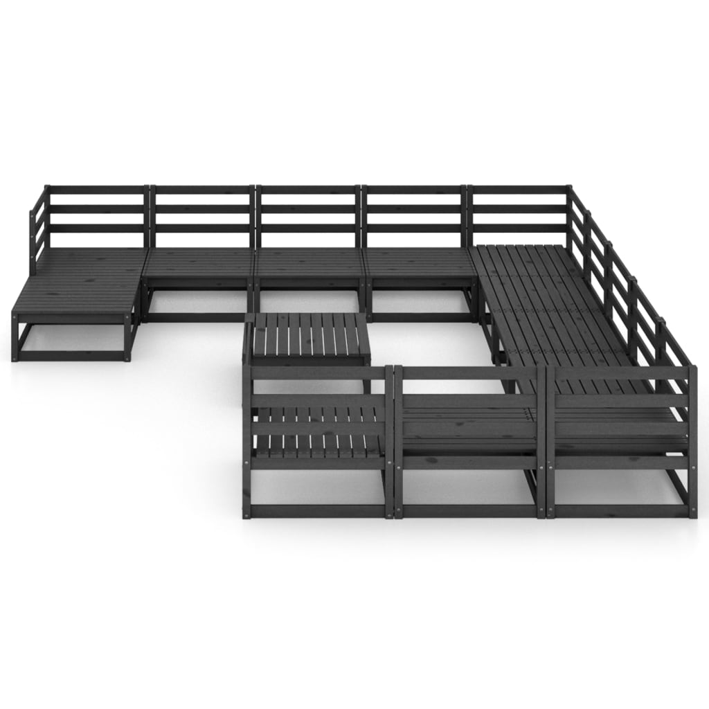 vidaXL 13-tlg. Garten-Lounge-Set Massivholz Kiefer