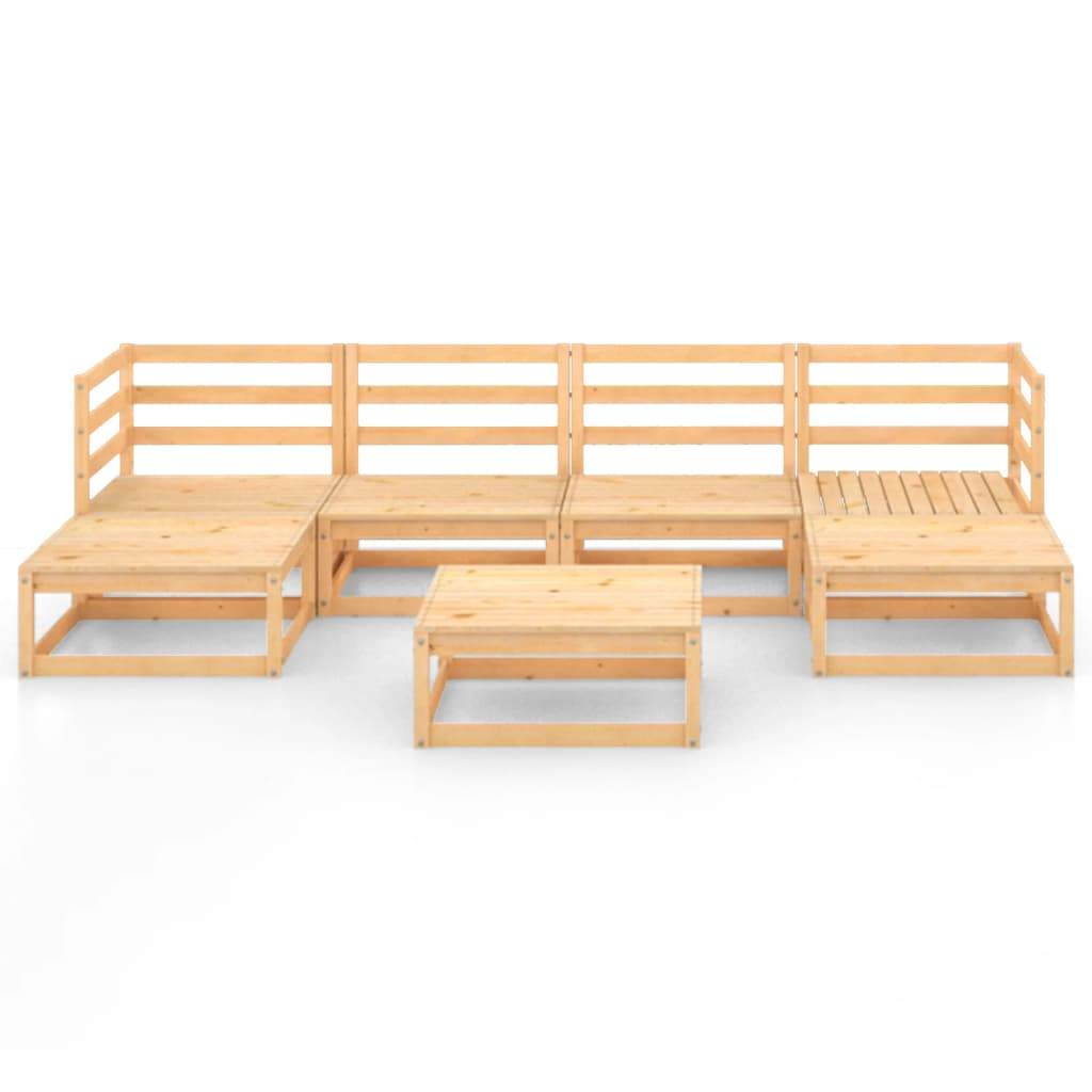 vidaXL 7-tlg. Garten-Lounge-Set Massivholz Kiefer