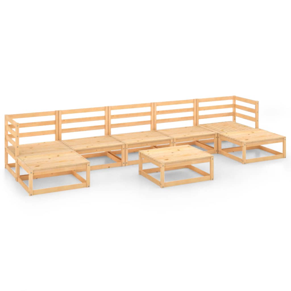 vidaXL 8-tlg. Garten-Lounge-Set Massivholz Kiefer