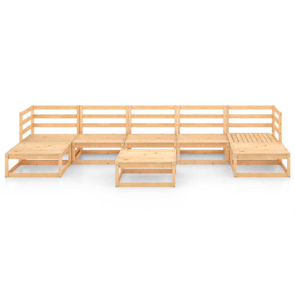 vidaXL 8-tlg. Garten-Lounge-Set Massivholz Kiefer