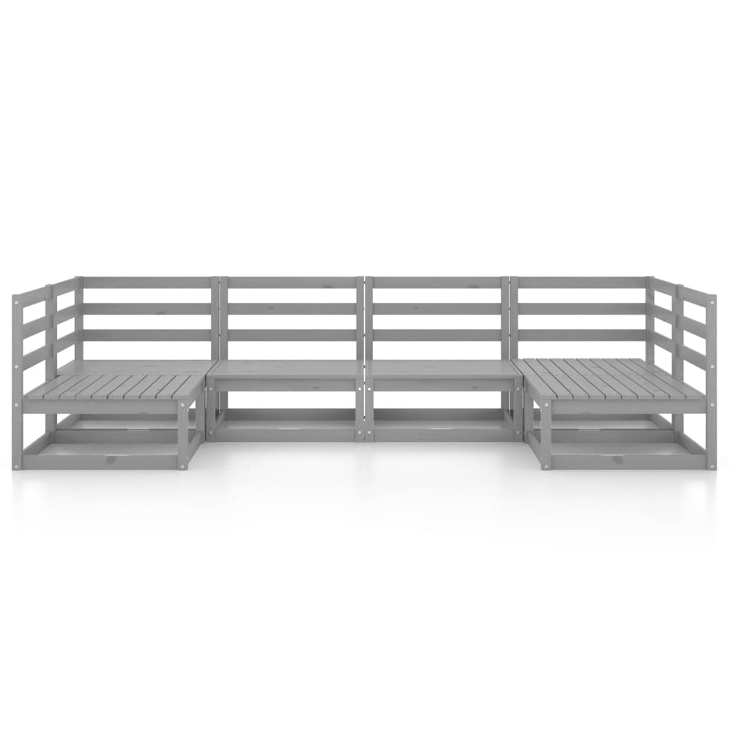 vidaXL 6-tlg. Garten-Lounge-Set Massivholz Kiefer