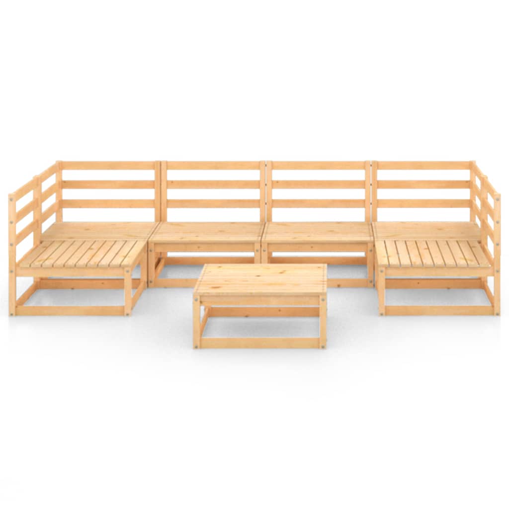 vidaXL 7-tlg. Garten-Lounge-Set Massivholz Kiefer