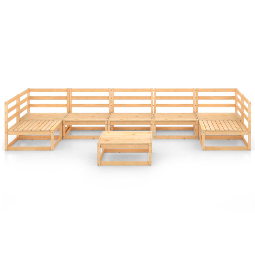 vidaXL 8-tlg. Garten-Lounge-Set Massivholz Kiefer