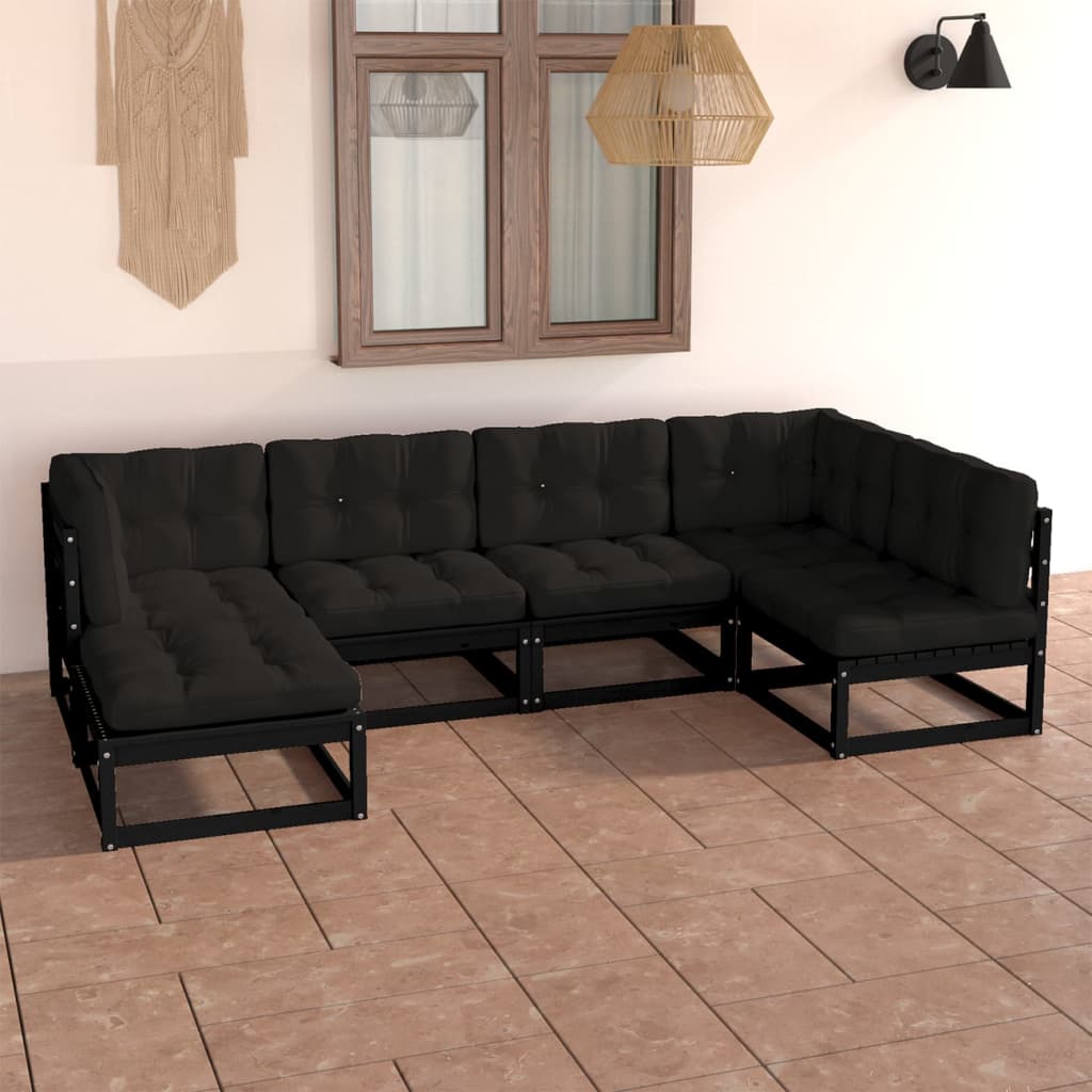 vidaXL 6-tlg. Garten-Lounge-Set Massivholz Kiefer