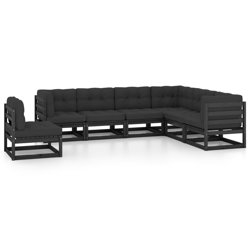 vidaXL 7-tlg. Garten-Lounge-Set Honigbraun Massivholz Kiefer