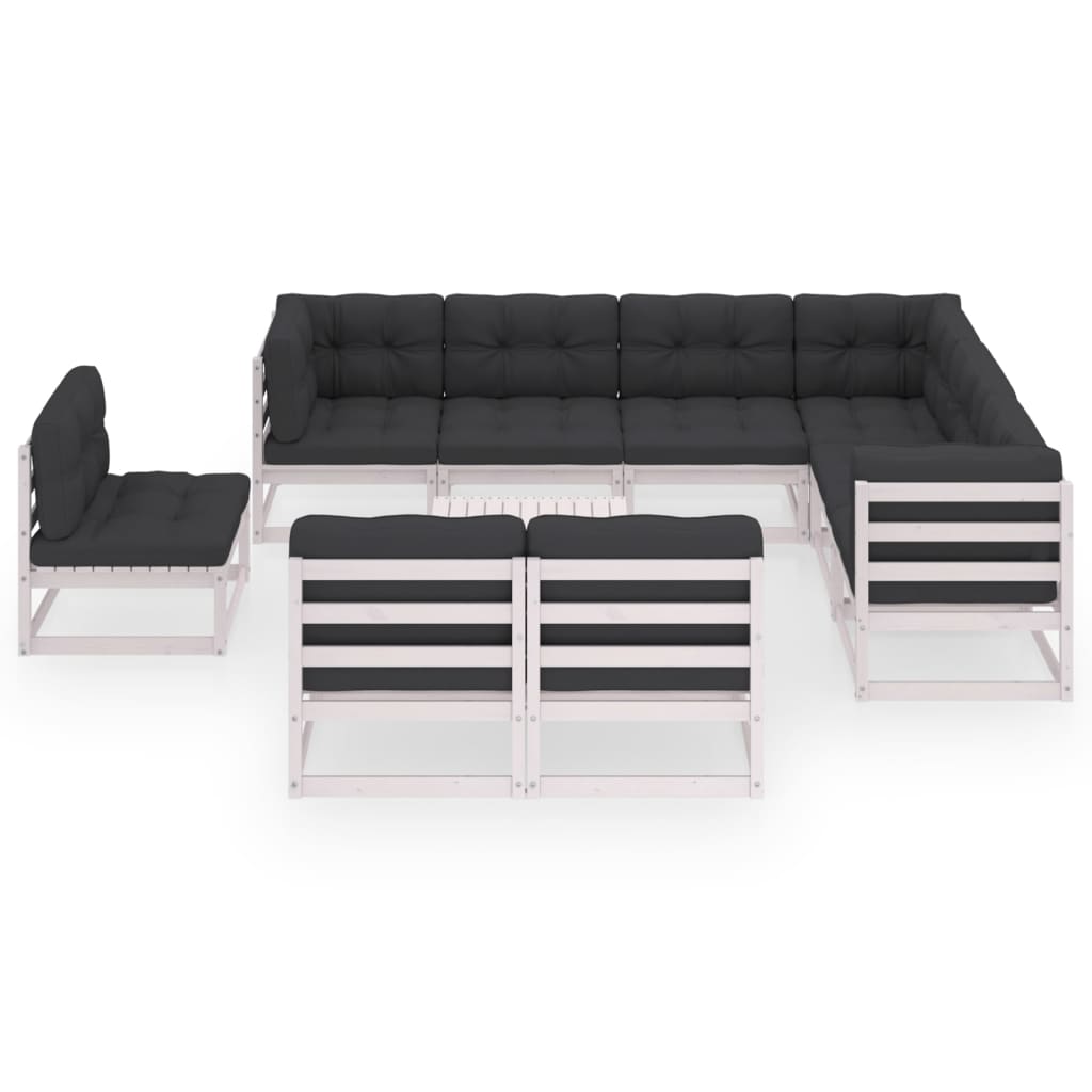 vidaXL 10-tlg. Garten-Lounge-Set Honigbraun Massivholz Kiefer