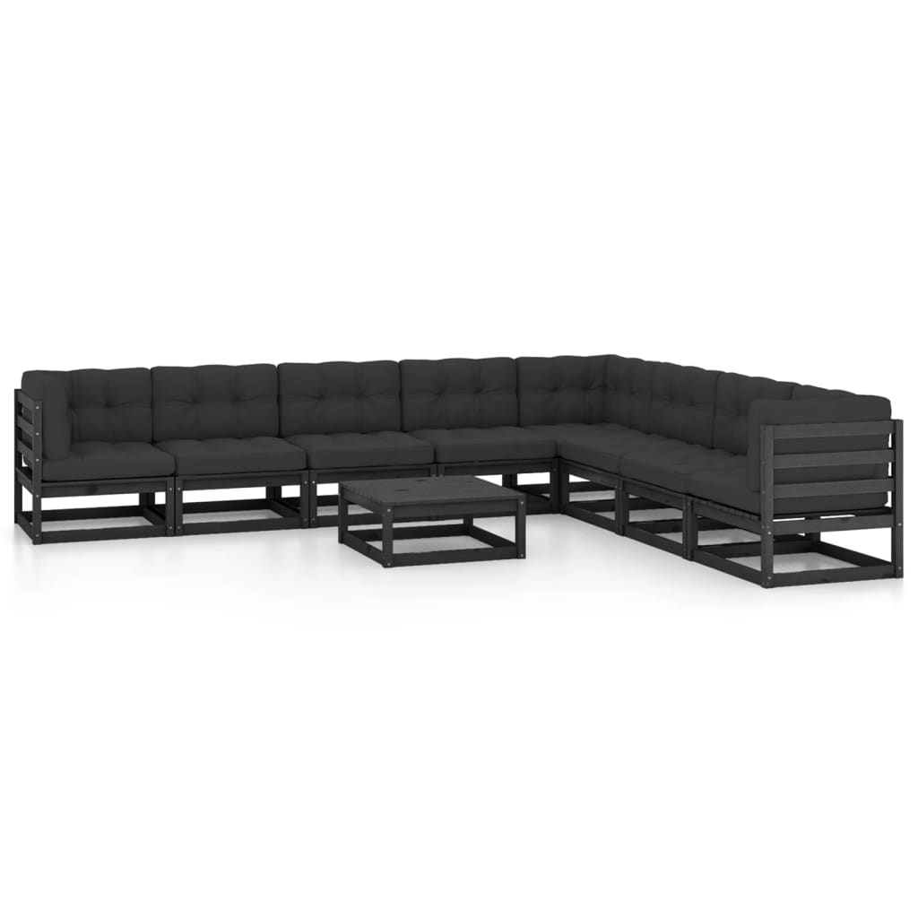 vidaXL 9-tlg. Garten-Lounge-Set Honigbraun Massivholz Kiefer