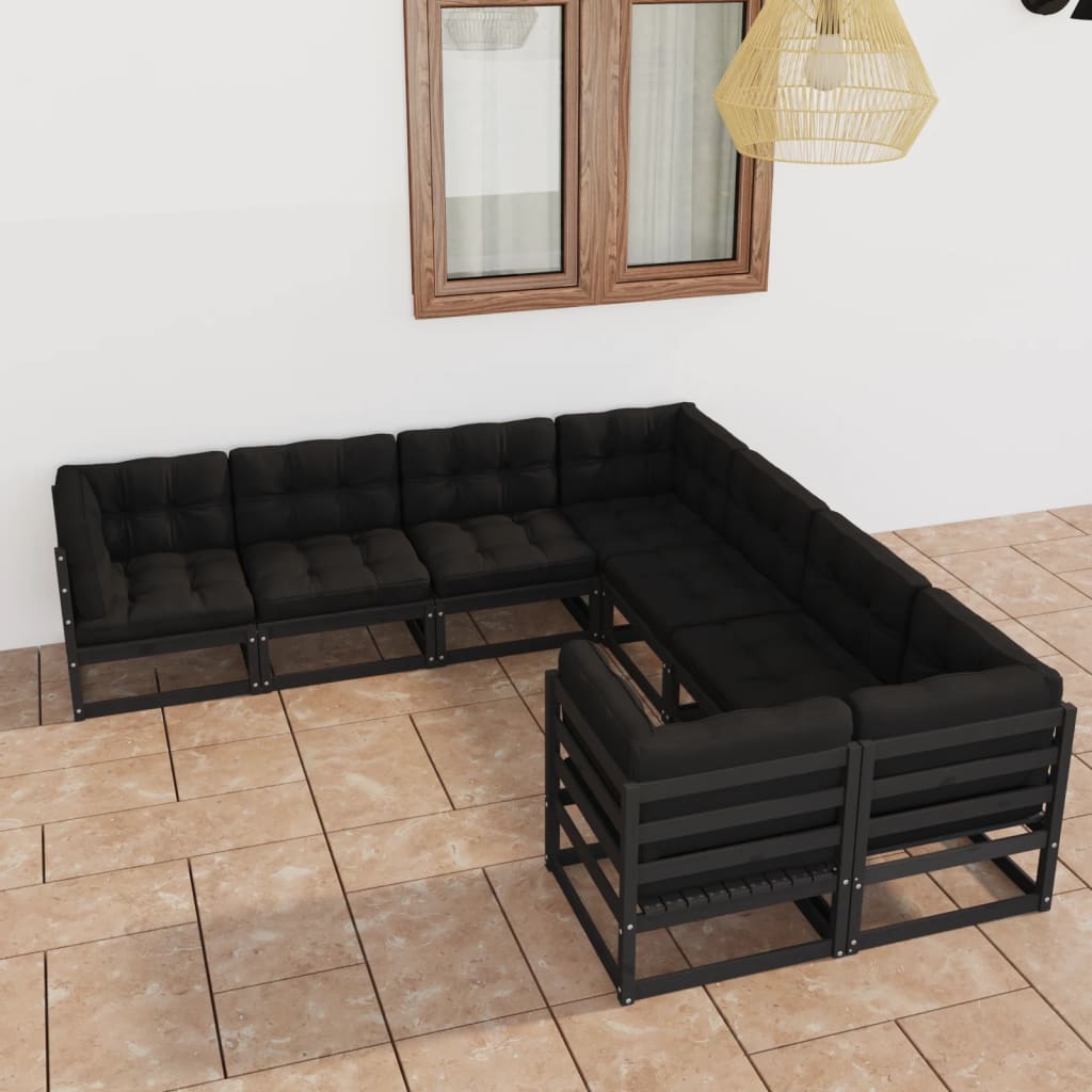 vidaXL 8-tlg. Garten-Lounge-Set Massivholz Kiefer