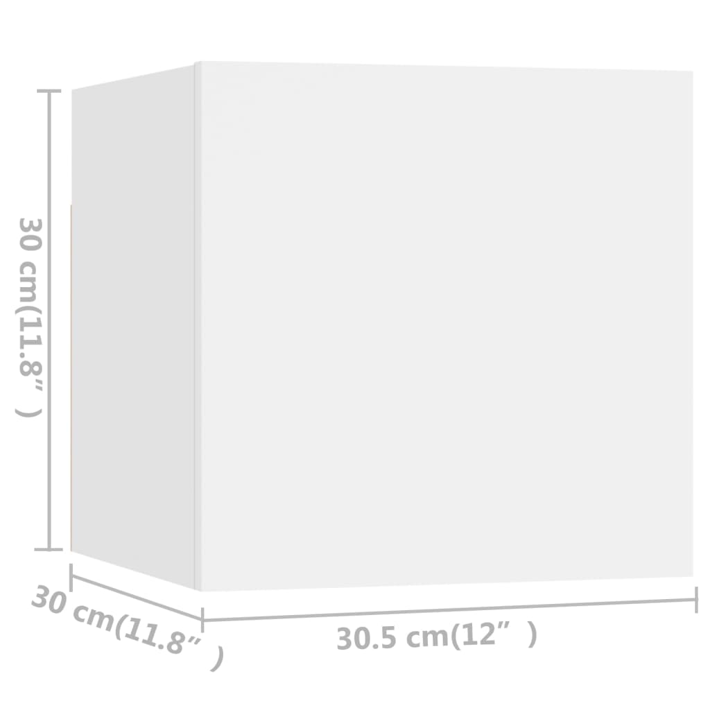 vidaXL 6-tlg. TV-Schrank-Set Weiß Holzwerkstoff