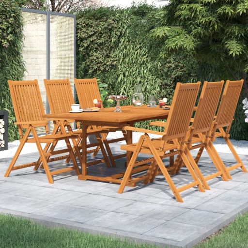 vidaXL 5-tlg. Garten-Essgruppe Massivholz Akazie 150-200 cm