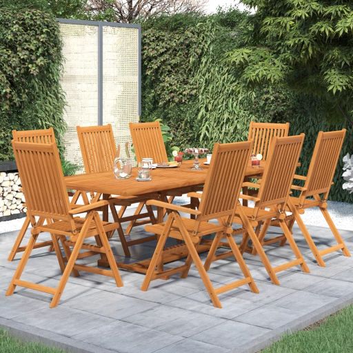 vidaXL 7-tlg. Garten-Essgruppe Massivholz Akazie 160-240 cm