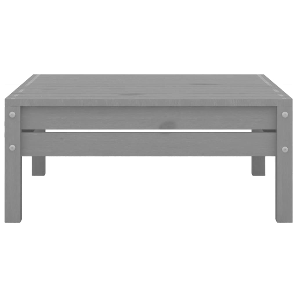 7-tlg. Garten-Lounge-Set Grau Kiefer Massivholz
