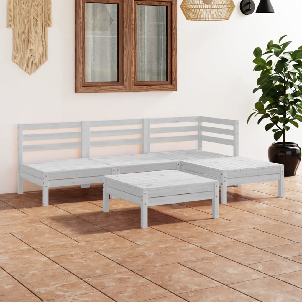 5-tlg. Garten-Lounge-Set Massivholz Kiefer