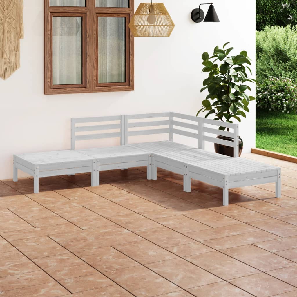 5-tlg. Garten-Lounge-Set Massivholz Kiefer