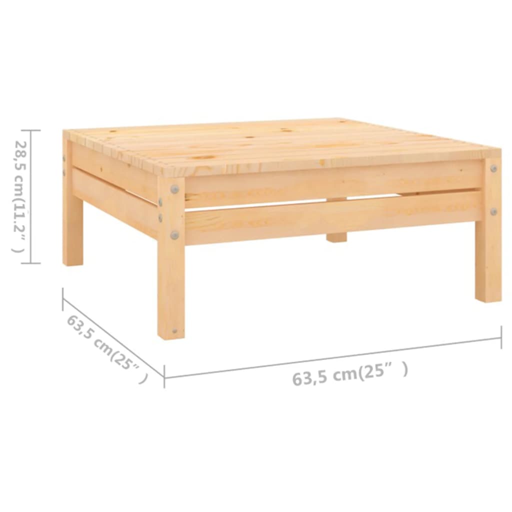 7-tlg. Garten-Lounge-Set Massivholz Kiefer
