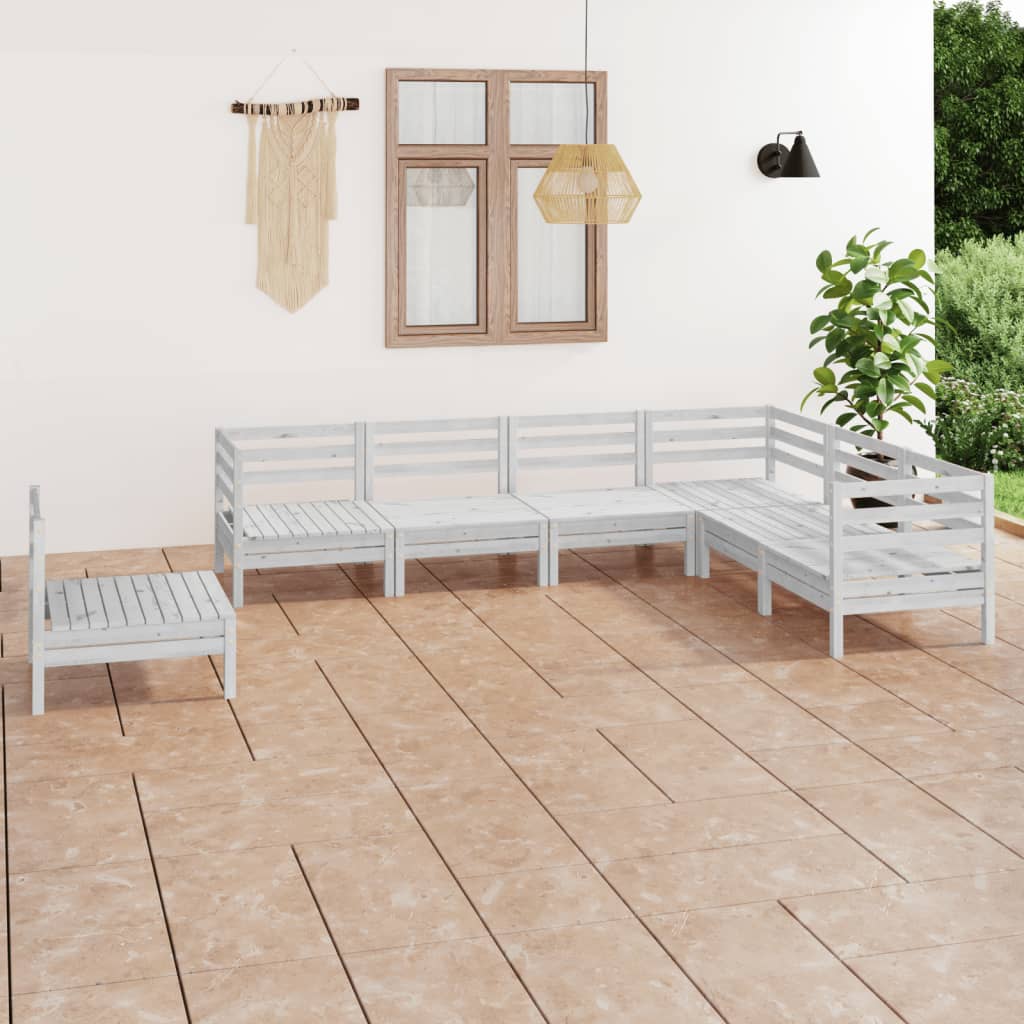 7-tlg. Garten-Lounge-Set Massivholz Kiefer