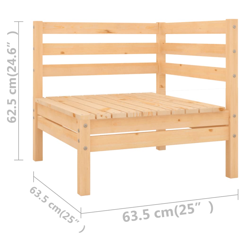13-tlg. Garten-Lounge-Set Massivholz Kiefer
