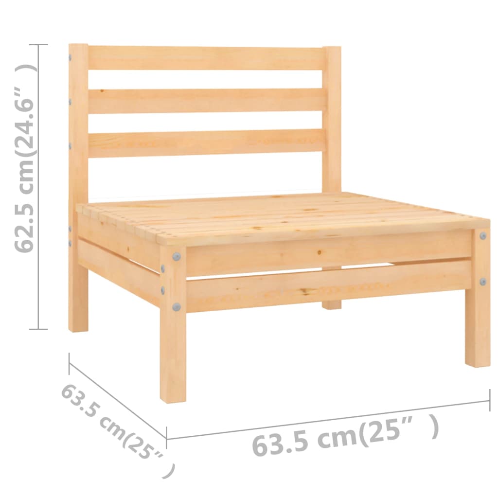 8-tlg. Garten-Lounge-Set Massivholz Kiefer
