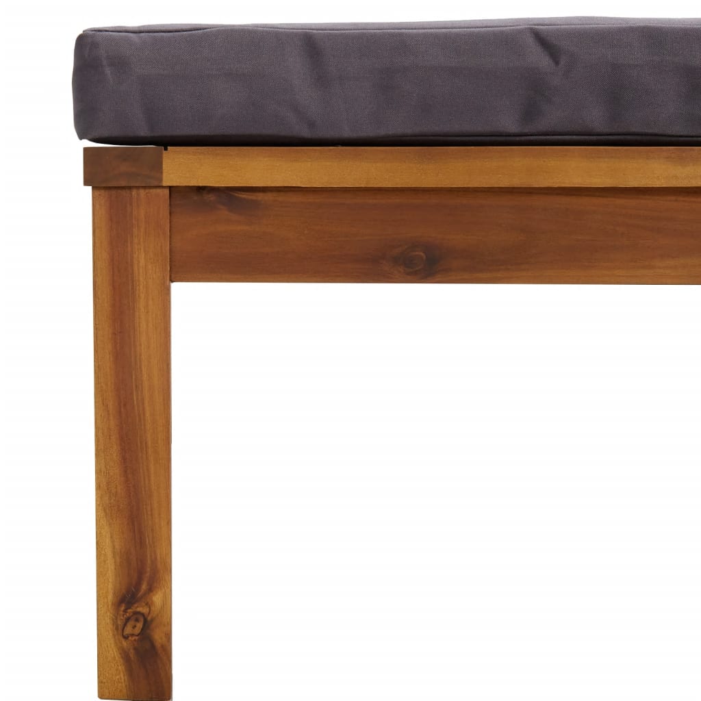 6-tlg. Garten-Lounge-Set mit Auflage Massivholz Akazie