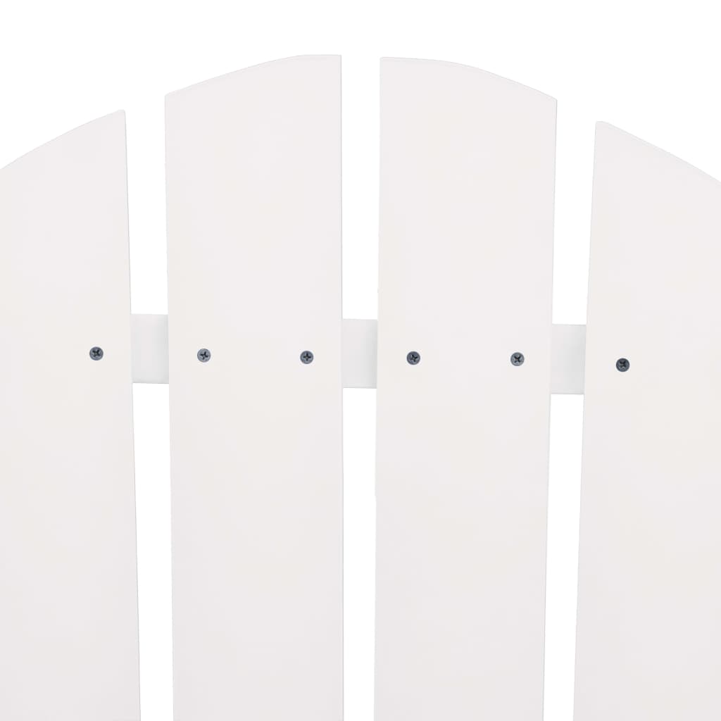 vidaXL Adirondack-Gartenstühle mit Tisch Massivholz Tanne Weiß