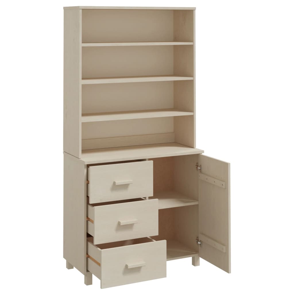 vidaXL Highboard HAMAR Massivholz Kiefer Honigbraun
