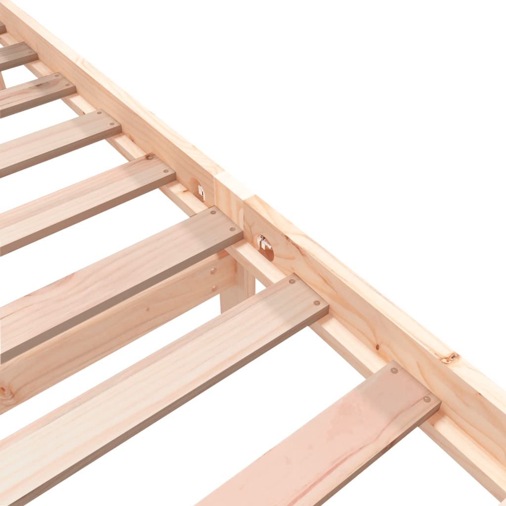 vidaXL Massivholzbett Kiefer 75x190 cm