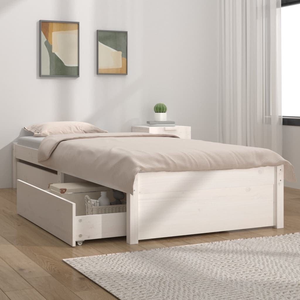 vidaXL Bett mit Schubladen 75x190 cm