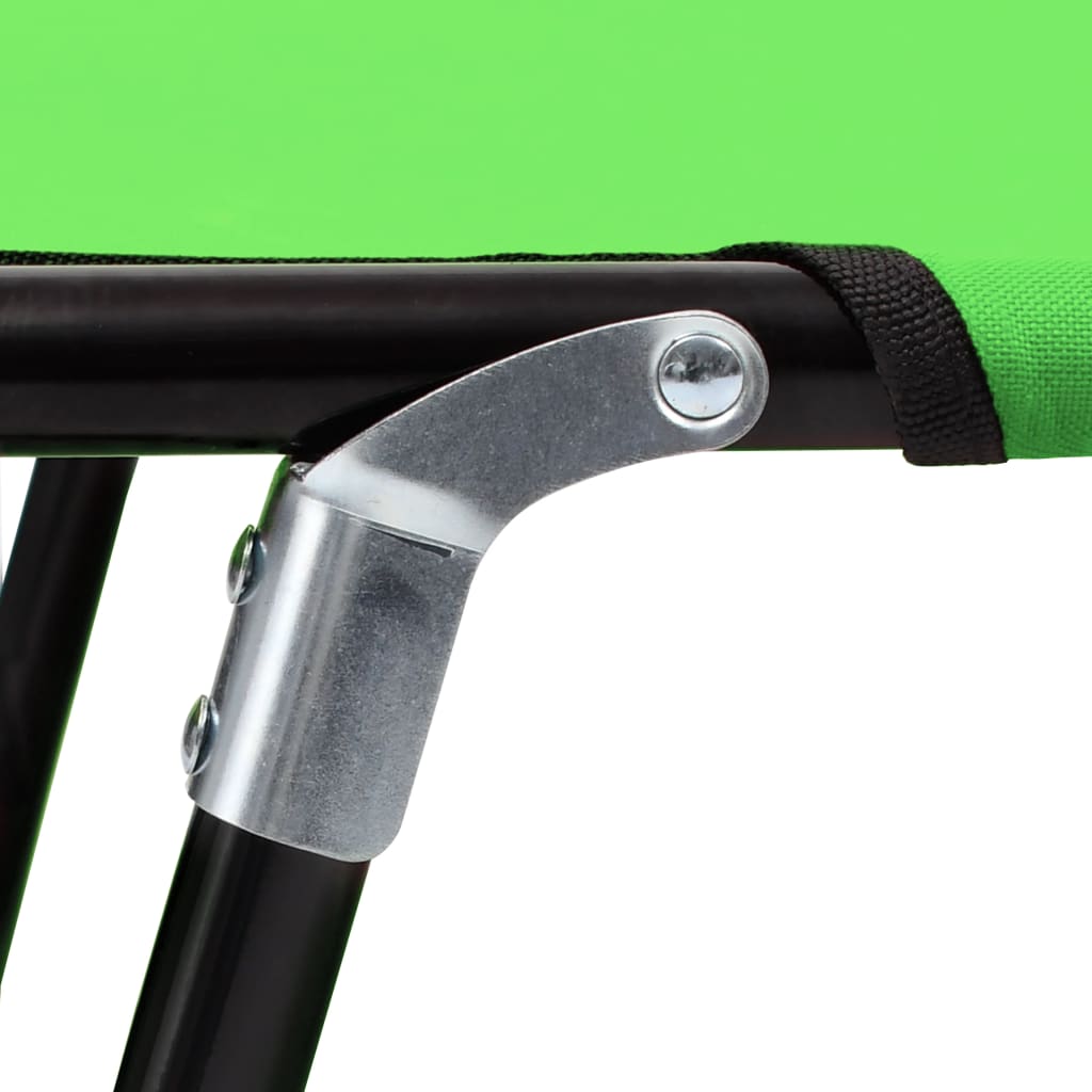 vidaXL Klappbare Sonnenliege Stahl Grün