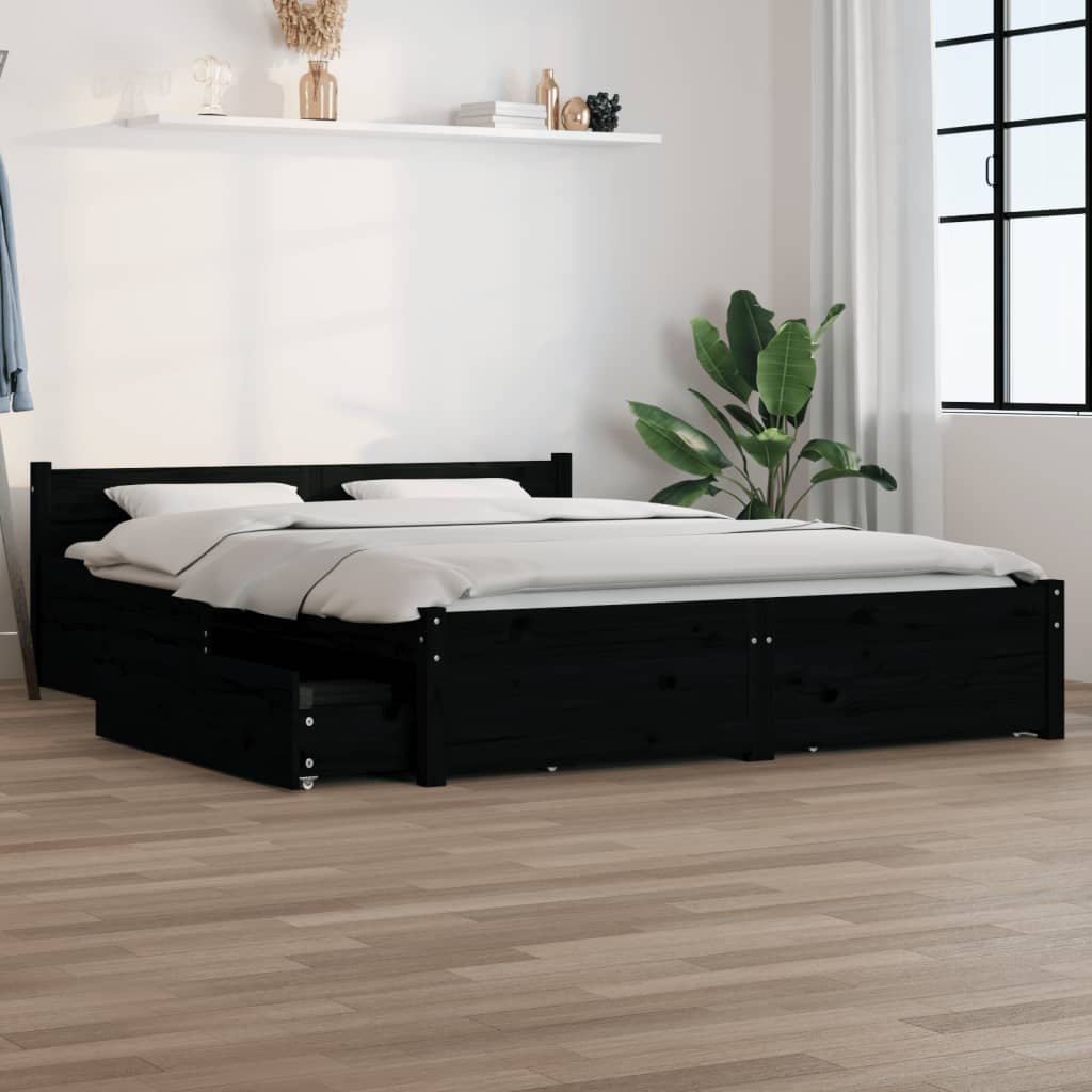 vidaXL Bett mit Schubladen 120x190 cm