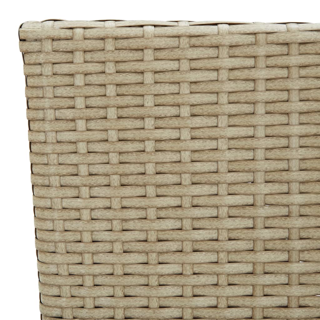 vidaXL Garten-Essstühle 2 Stk. Poly Rattan Beige
