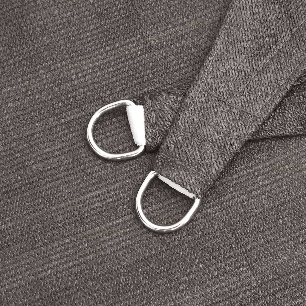 vidaXL Sonnensegel 160 g/m² Anthrazit 2,5x2,5 m HDPE