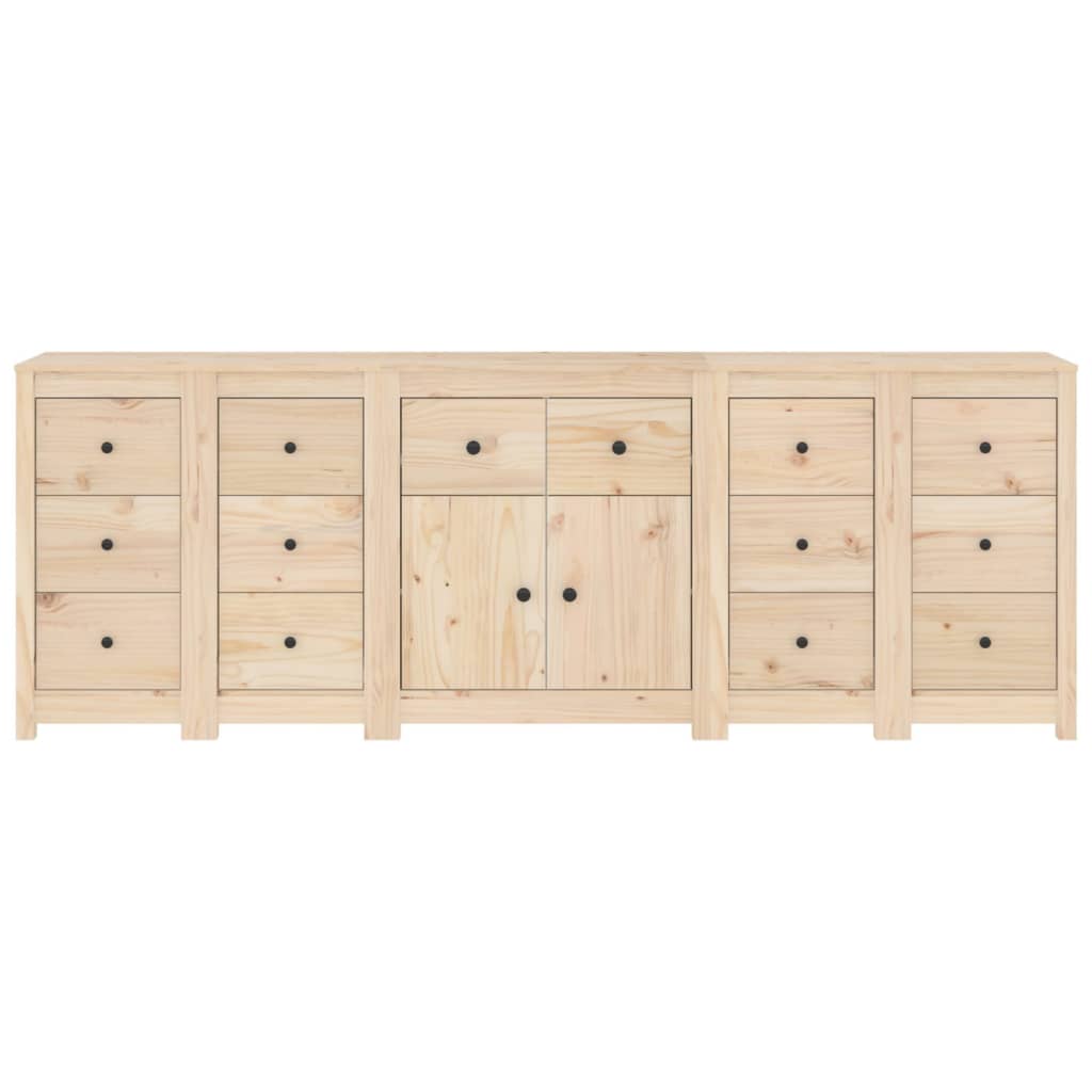 vidaXL Sideboard 230x35x80 cm Massivholz Kiefer